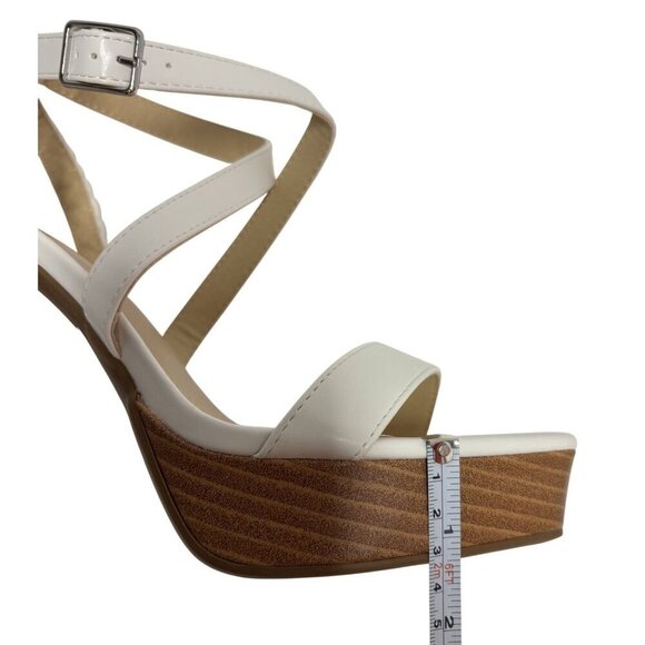 KAYLEEN / Tempest-8 / White / Platform / Block Heel / Sandals / With Braided - Picture 6 of 8